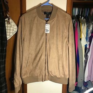 Forever 21 Men’s casual taupe thin bomber jacket